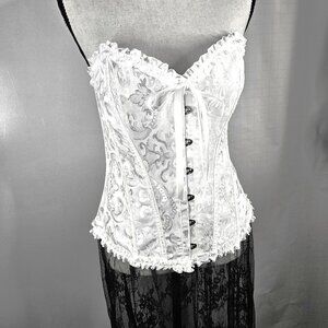 Medium-Size Bustier/Corset Top Vintage Palace Jacquard Lace Design
